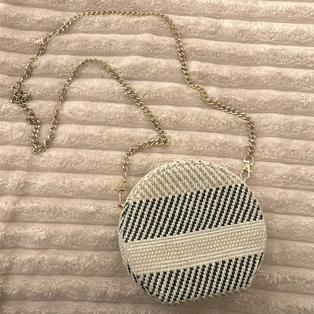 Navy and Cream Good Chain Crossbody Bag